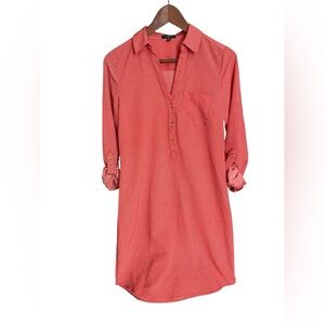The Limited Red Patterned Blouse Dress